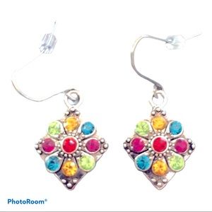New! Small Boho Festival Flower Shaped Colorful Earrings‎